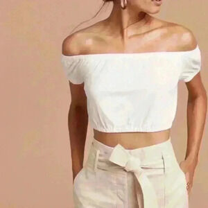 Aritzia Wilfred adelisa over the shoulder crop top size xxs 100% cotton